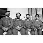 حسن شفیع‌زاده در کنار شهیدان باقری و طهرانی‌مقدم
