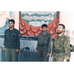 محمود کاوه در کنار شهید صیاد شیرازی