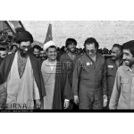جواد فکوری در کنار مرحوم هاشمی رفسنجانی و حضرت آیت‌الله خامنه‌ای