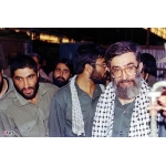 احمد کاظمی در کنار حضرت آیت‌الله خامنه‌ای